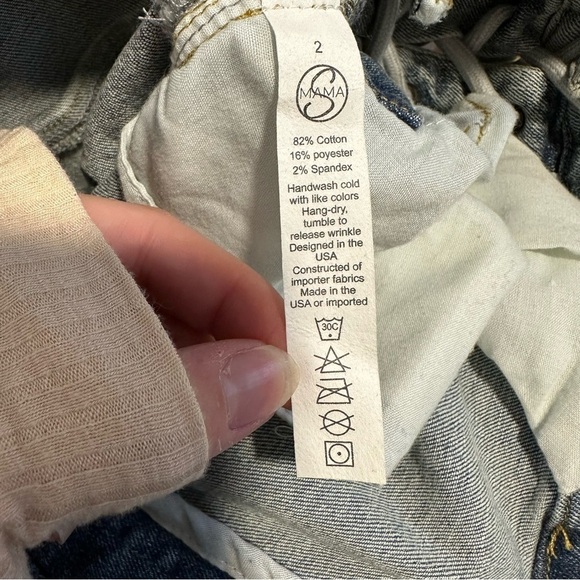 NWT sexy mama light blue tie sides maternity overalls - Picture 10 of 13